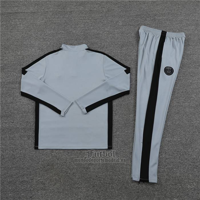 Chandal de Sudadera del Paris Saint-Germain Jordan Nino 2023-2024 Gris